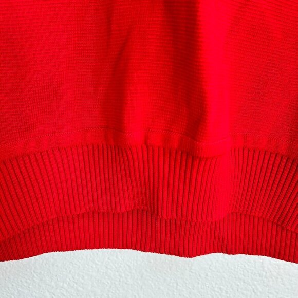 St Croix Vest Red Knit V-Neck Sweater Vest Cotton Blend Made In USA - Picture 4 of 9